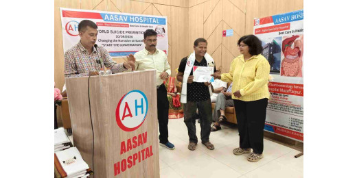 विश्व आत्महत्या रोकथाम दिवस पर कठपुतली कलाकार सुनील सरला को सम्मान
